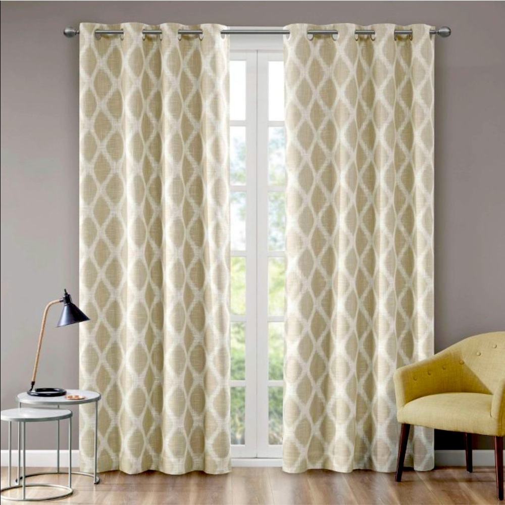 Pair 50 x 84 blackout curtains with grommets